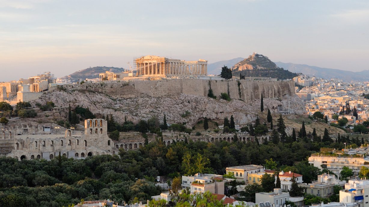 The Acropolis in Athens, Greece.