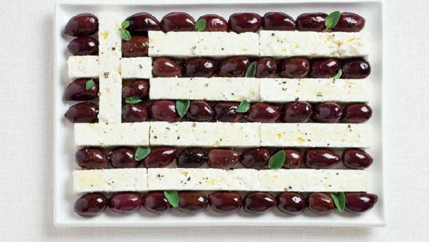 greece-flag-made-from-food